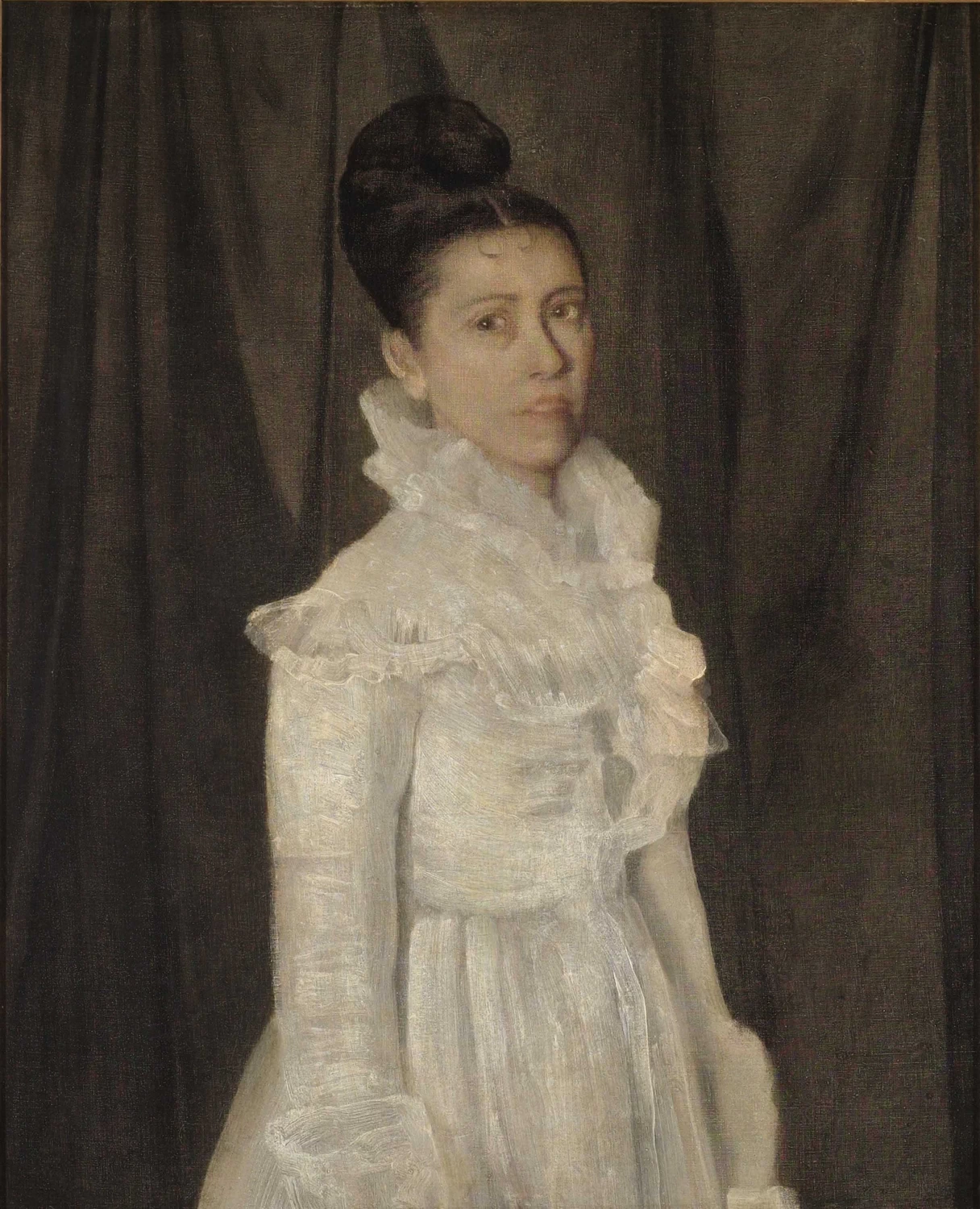 Ames McNeill Whistler - Giovane donna in abito bianco, Singer Memorial Museum, Laren